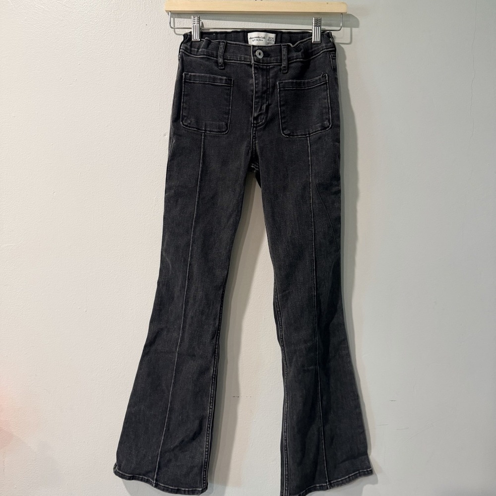 Abercrombie Kids High Rise Flare Jeans Gray Wash Size 13/14